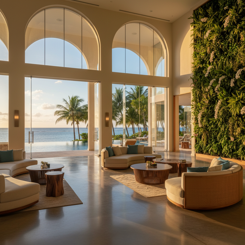 Modern hotel interior in Micronesia horizontal