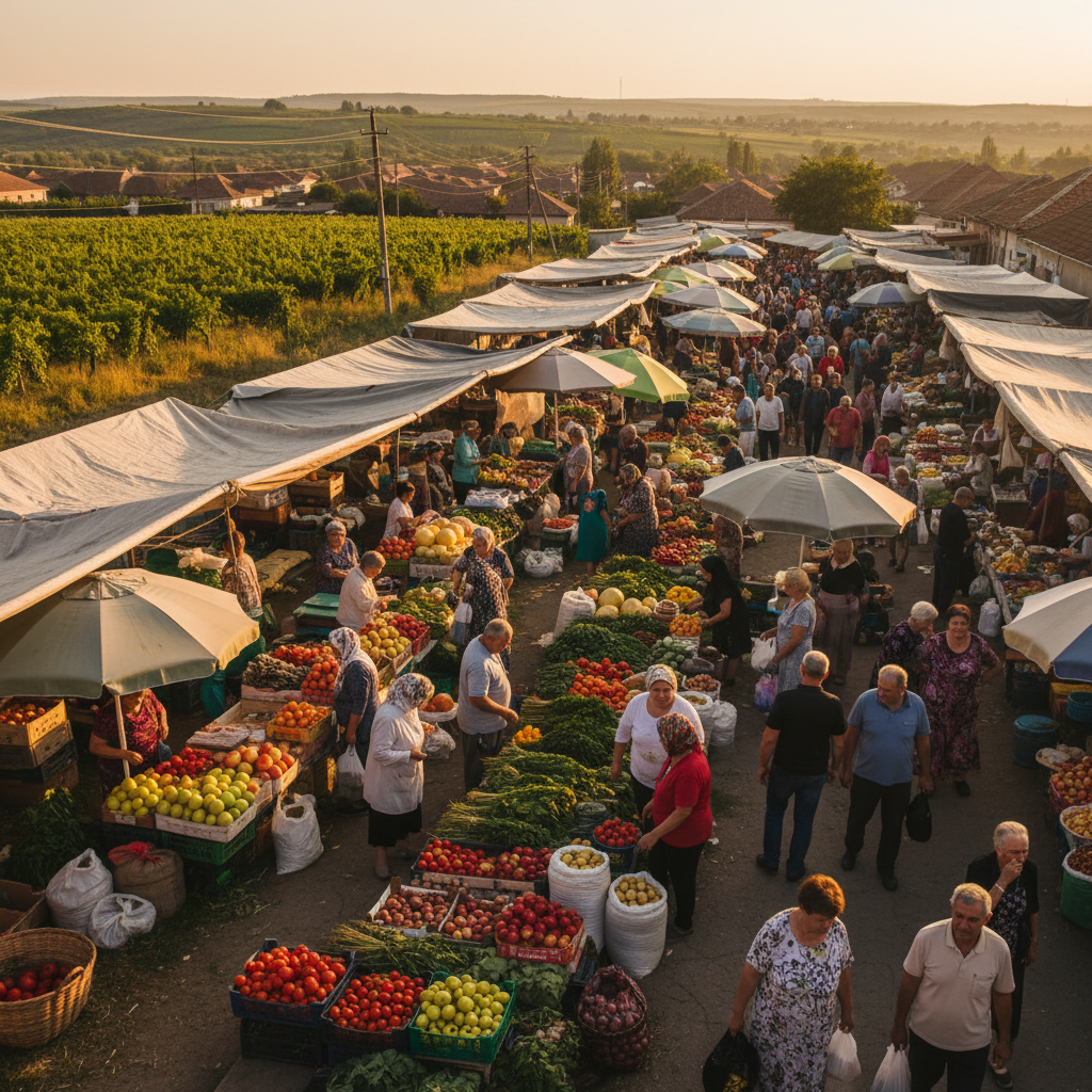 Moldova local market shopping horizontal