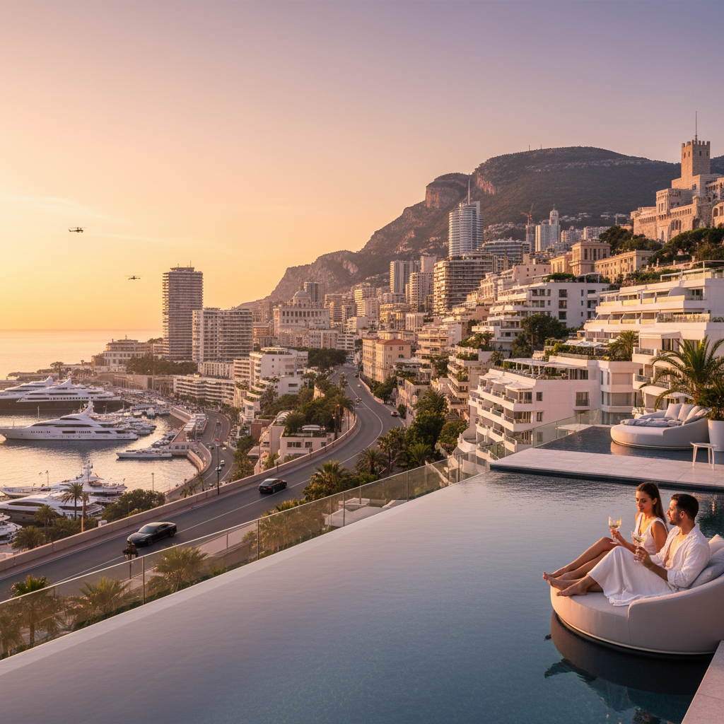 modern lifestyle trends in Monaco, horizontal orientation