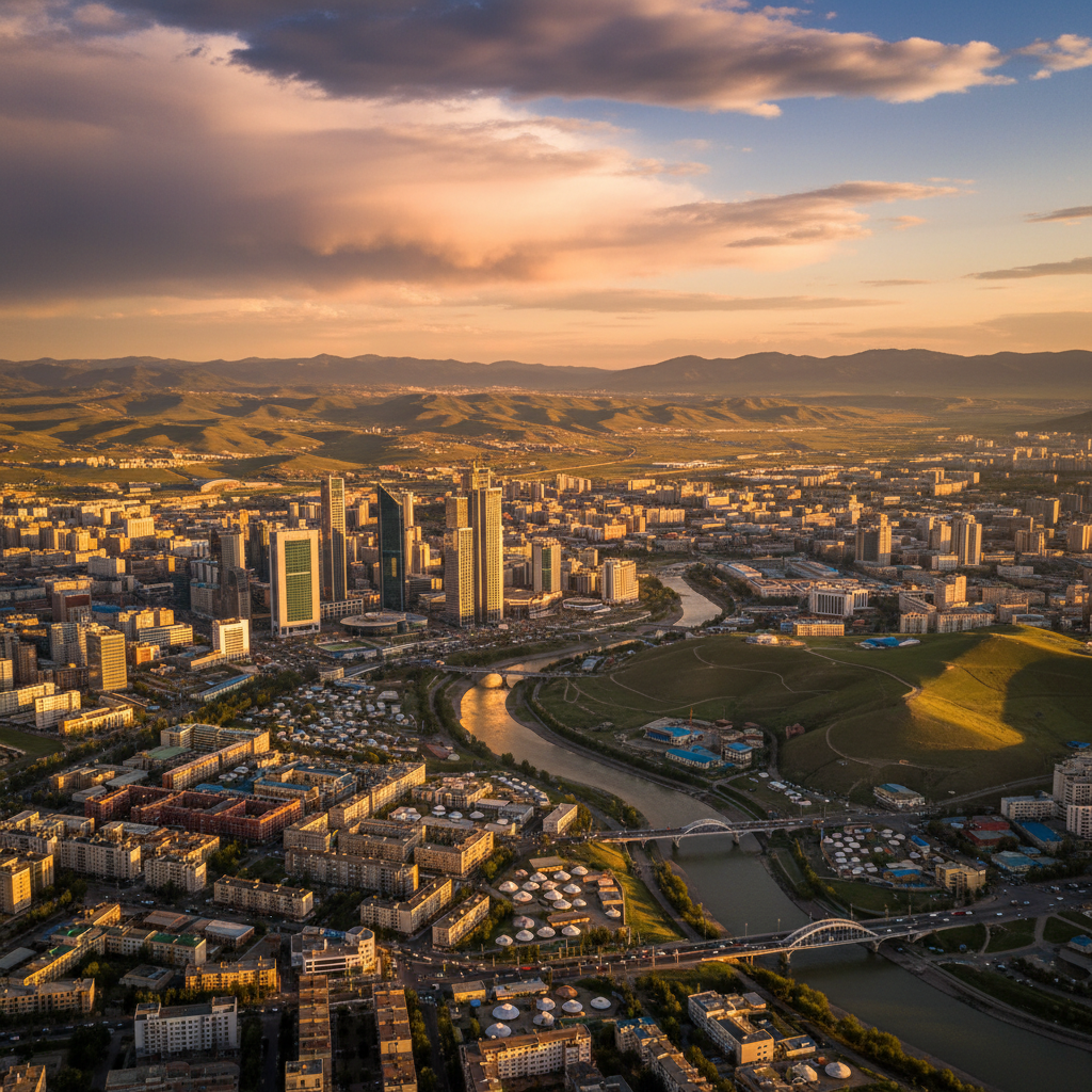 Mongolia cityscape overview