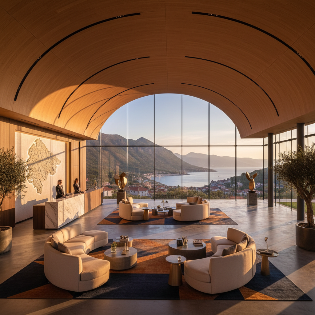 Montenegro luxury hotel overlooking Sveti Stefan island