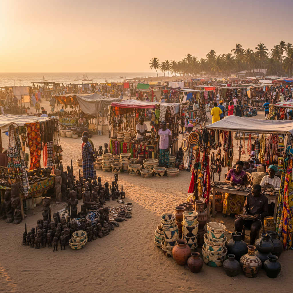 local artisan market crafts Mozambique horizontal