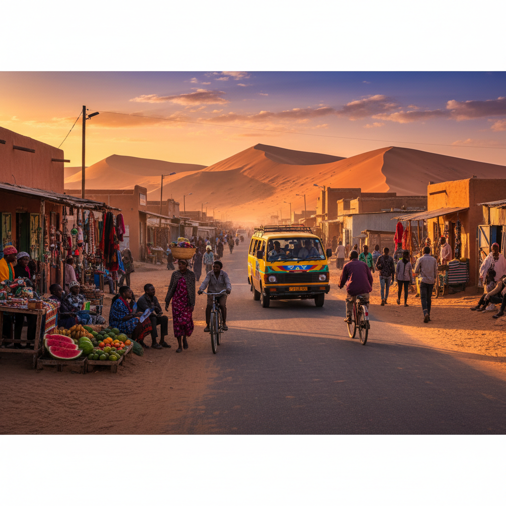 Namibian city street life