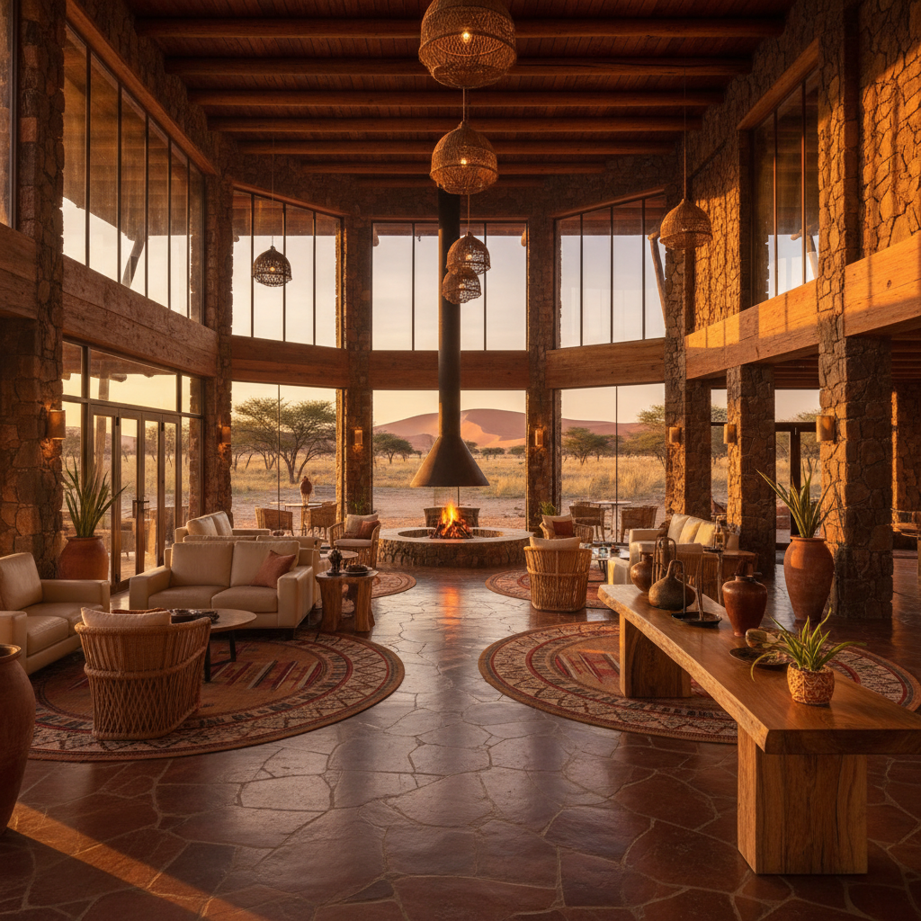 Namibian hotel lobby interior