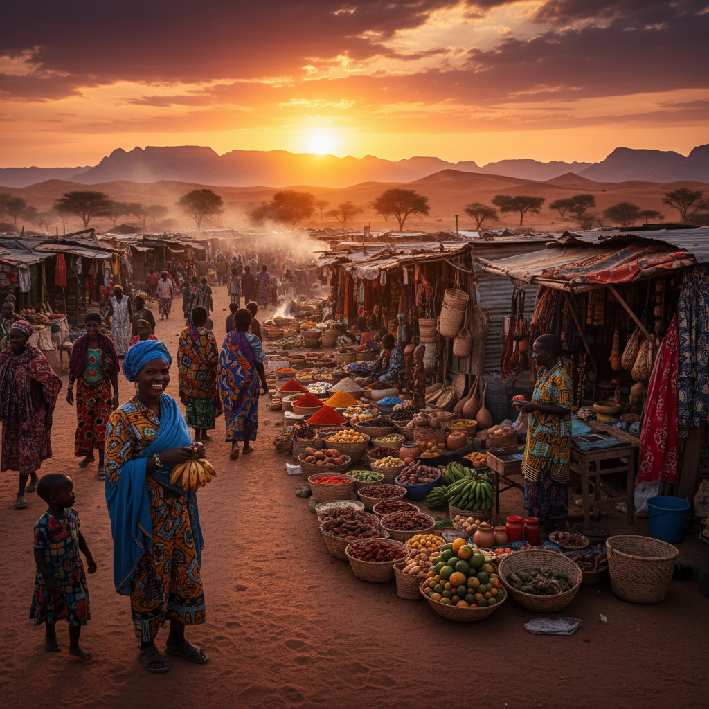Namibian local market shopping