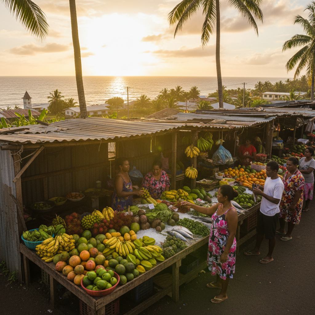 Nauru local market stall