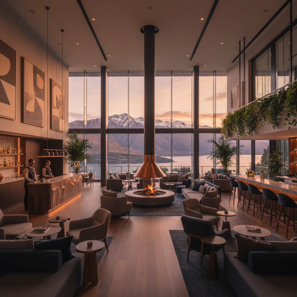 modern hotel interior in Queenstown