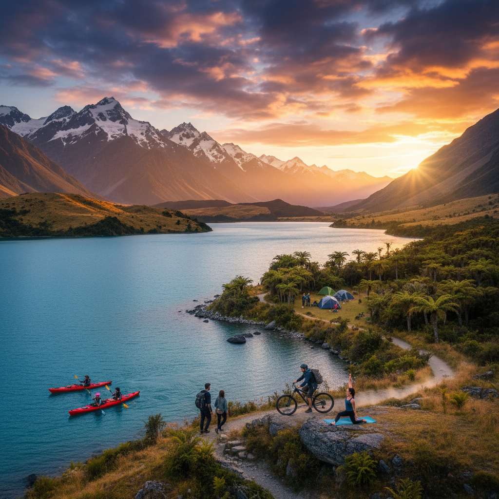 people enjoying outdoor activities in New Zealand