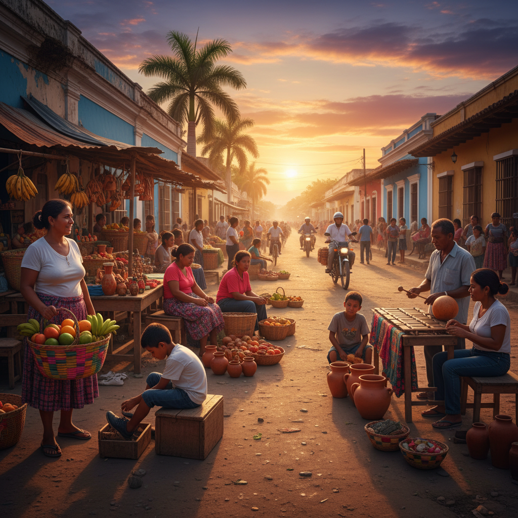 Nicaragua earning money street horizontal