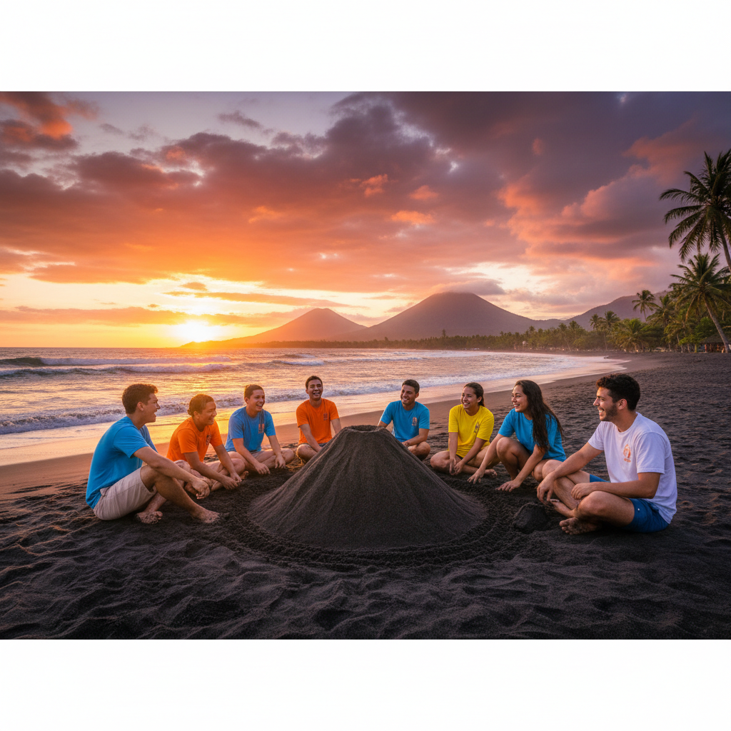 Nicaragua friends joining activity horizontal