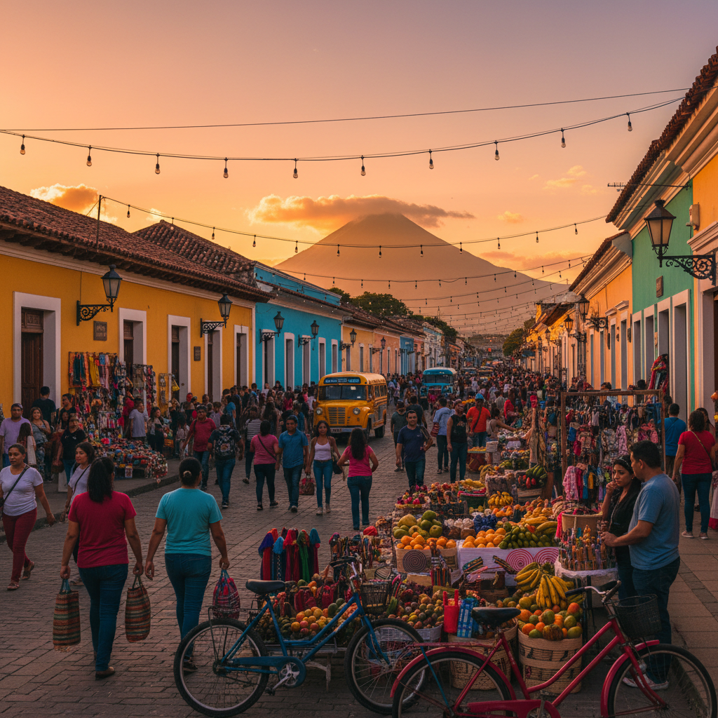Nicaragua shopping street horizontal