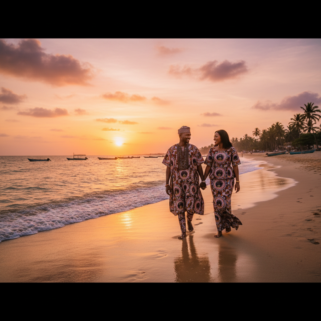 Romantic dinner setting Nigeria horizontal