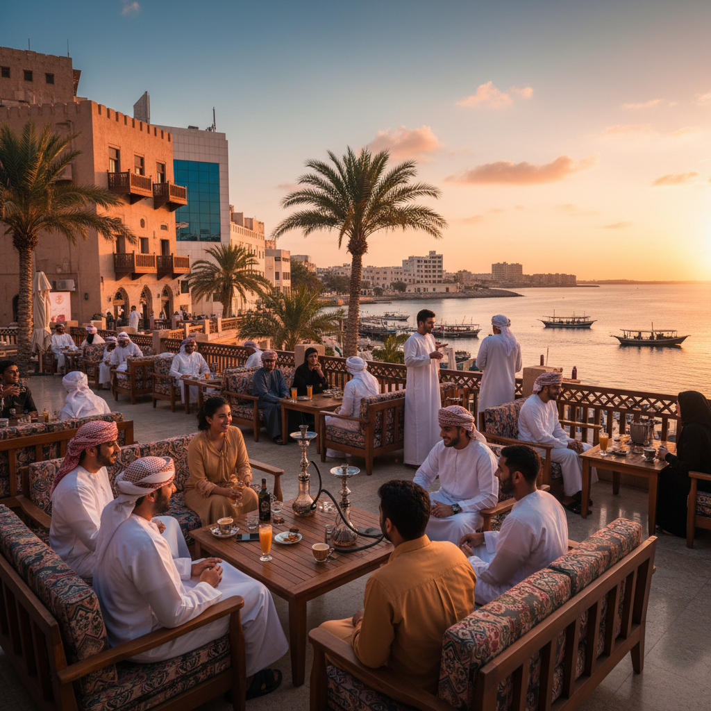 Oman cafe social gathering