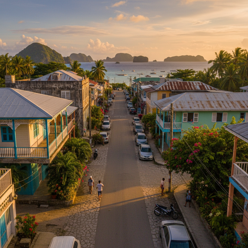 Palau town street scene