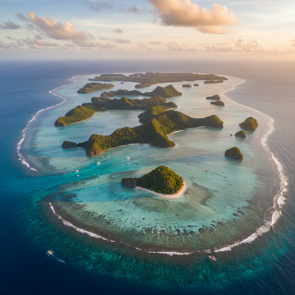 Palau aerial overview