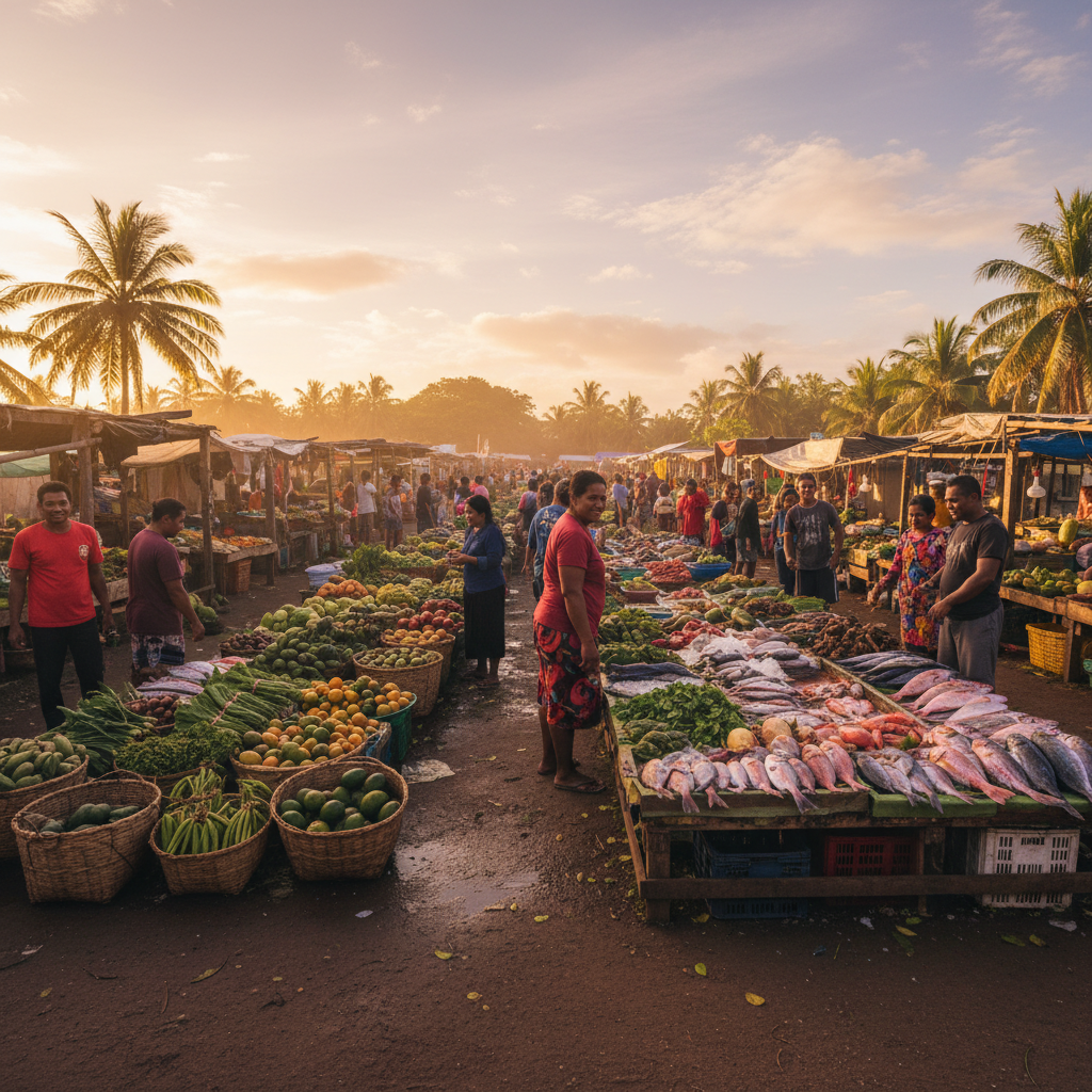 Palau local market shopping