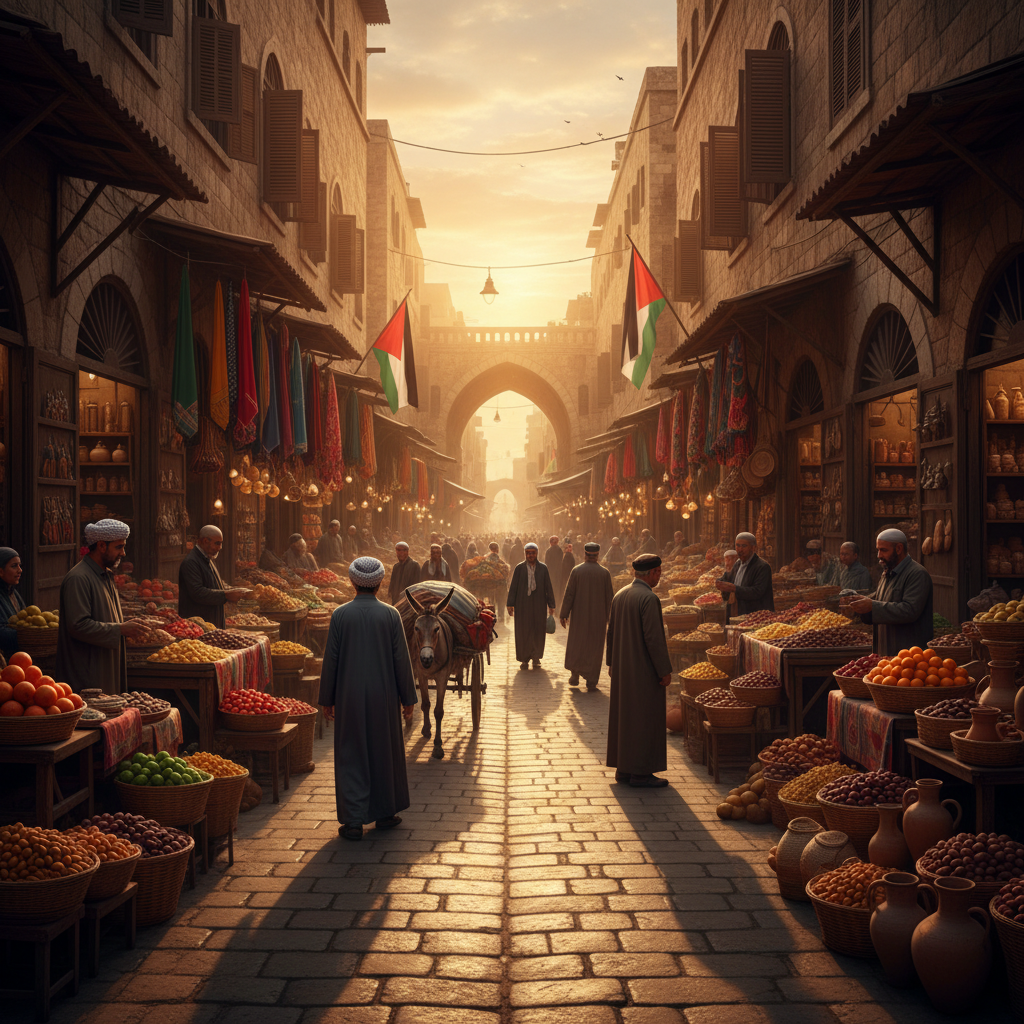 marketplace or shopping street in Palestine