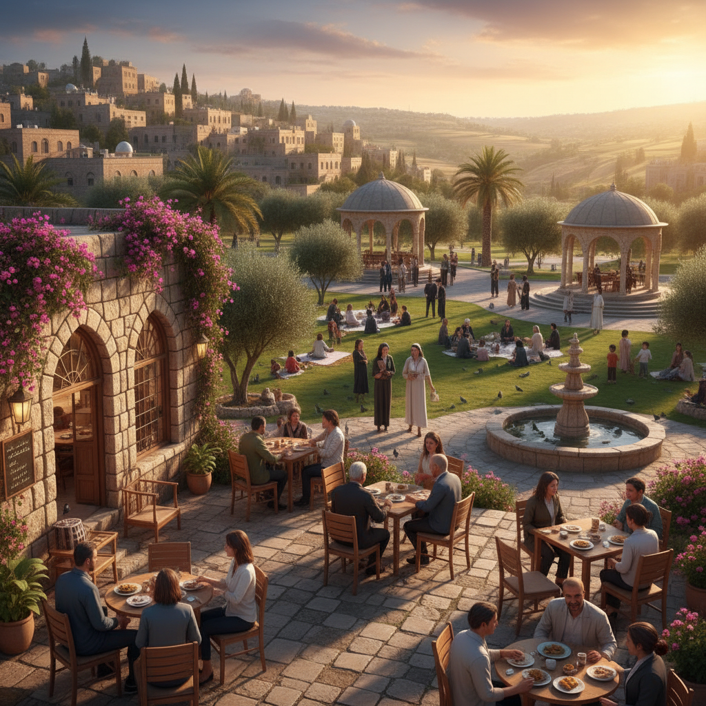 cafe or park gathering in Palestinian Territory