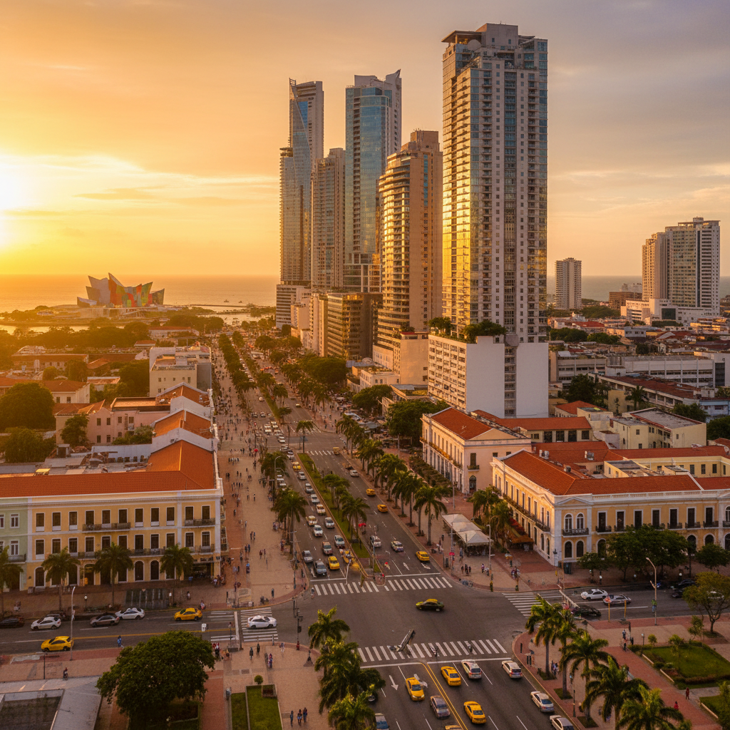 Panama City streets, horizontal
