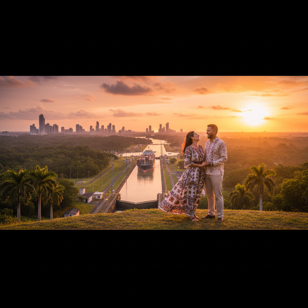 Panama online dating couple, horizontal