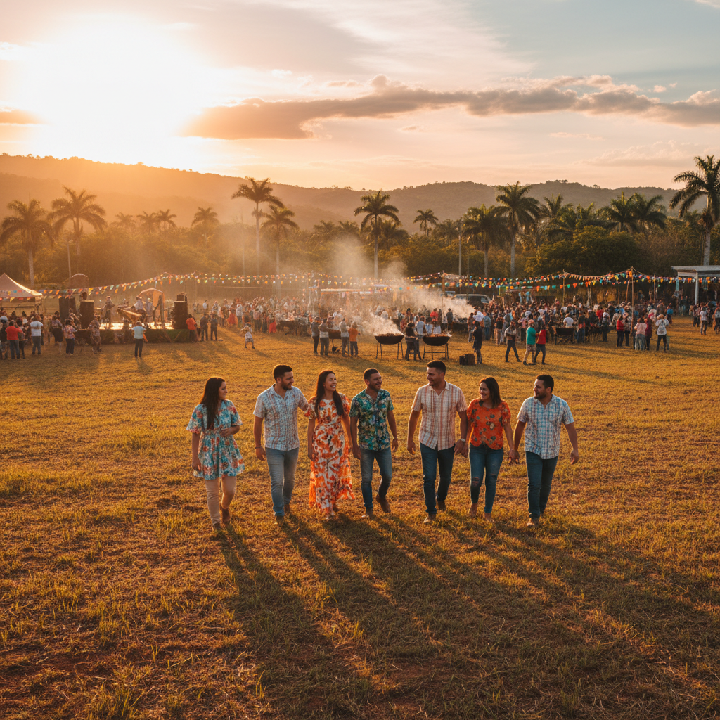 Paraguay diverse people social gathering terere connection