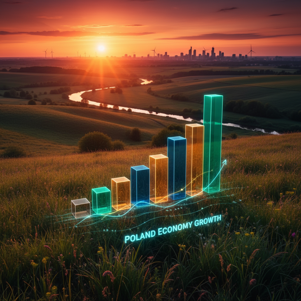 Poland economy growth chart, horizontal