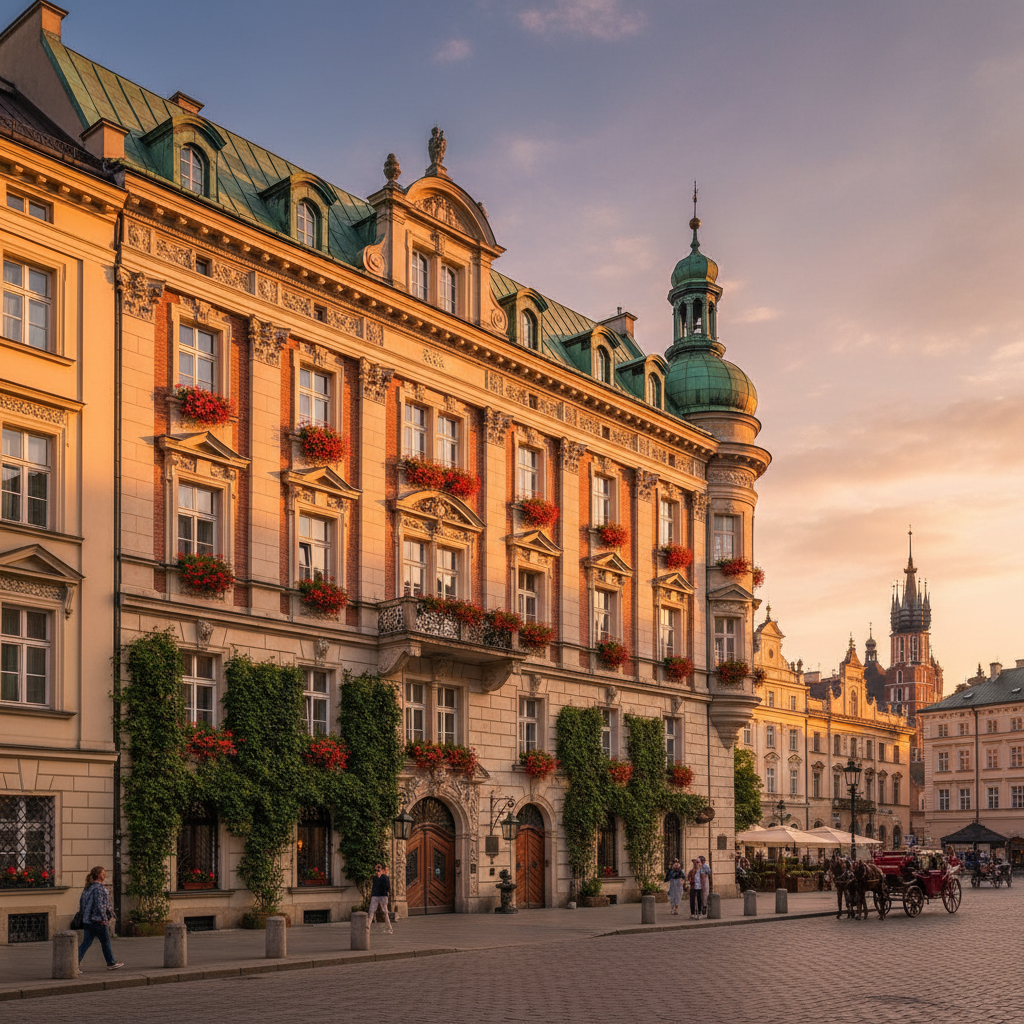 Krakow Old Town luxury boutique hotel historic building