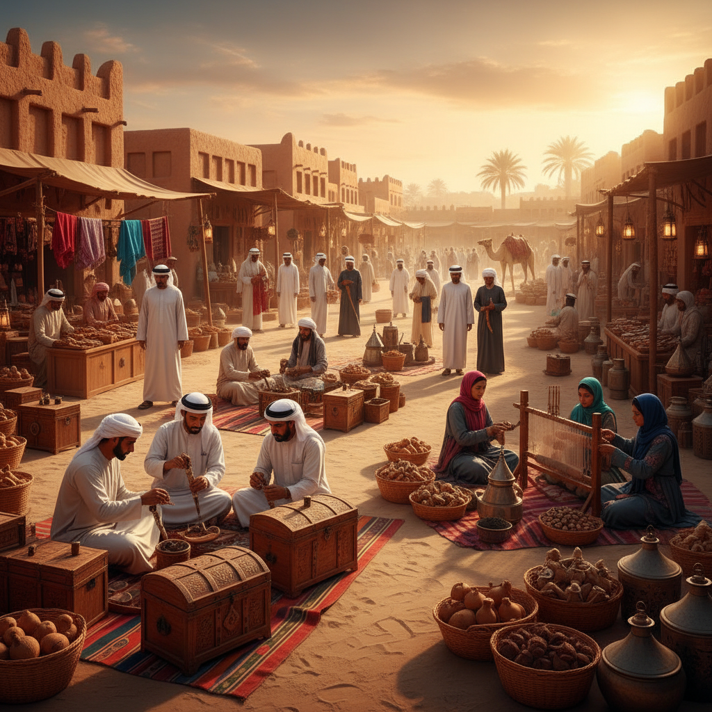 people working on laptops in a co-working space in Qatar, horizontal
