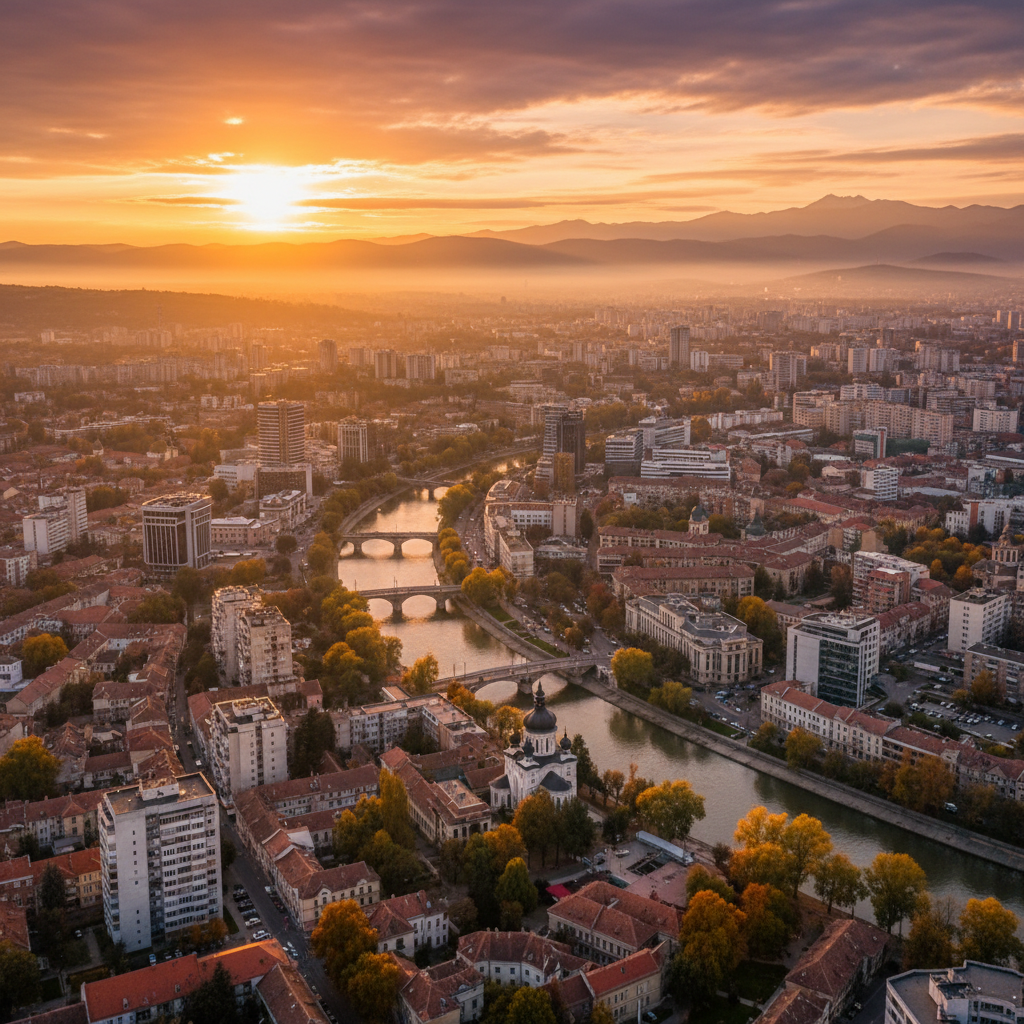 Romania cityscape overview horizontal