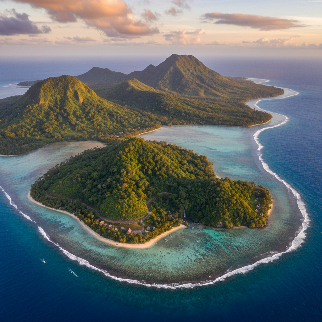 Samoa aerial overview