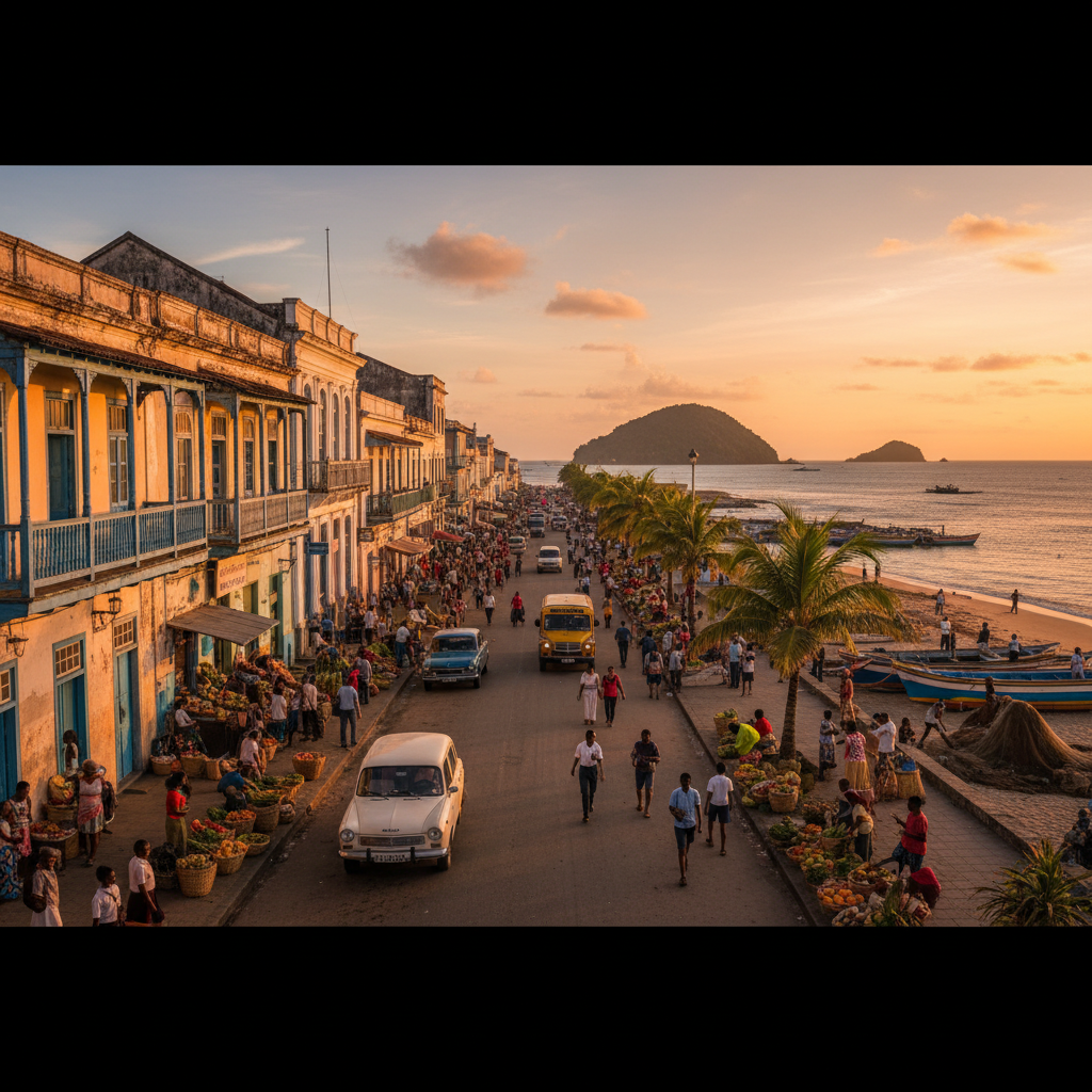 cities Sao Tome and Principe street scene, daylight, horizontal