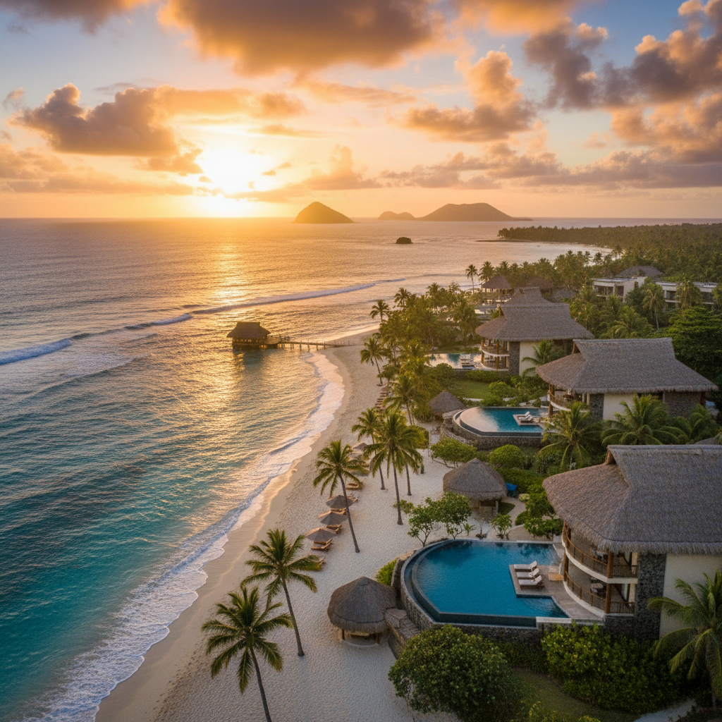 hotels Sao Tome and Principe beachfront resort, tropical, horizontal