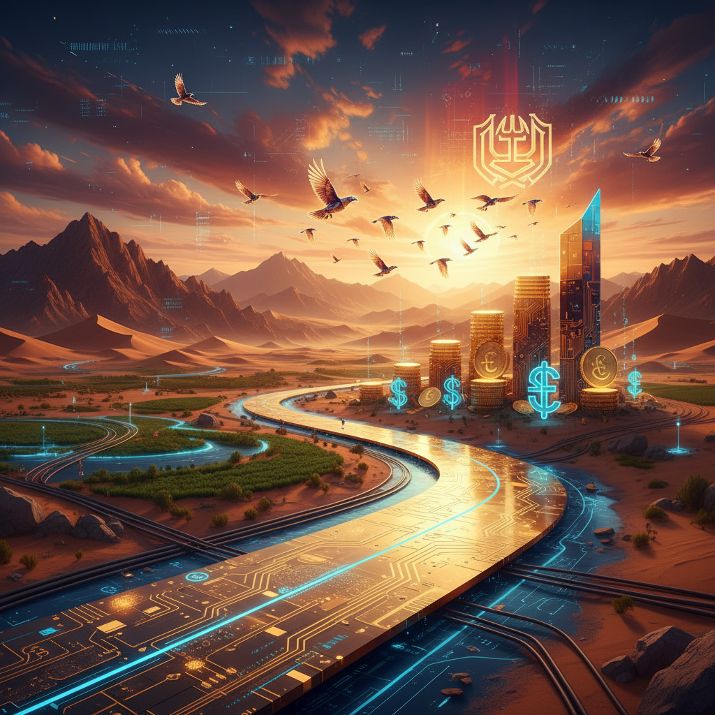 Saudi Arabia digital economy concept abstract earnings