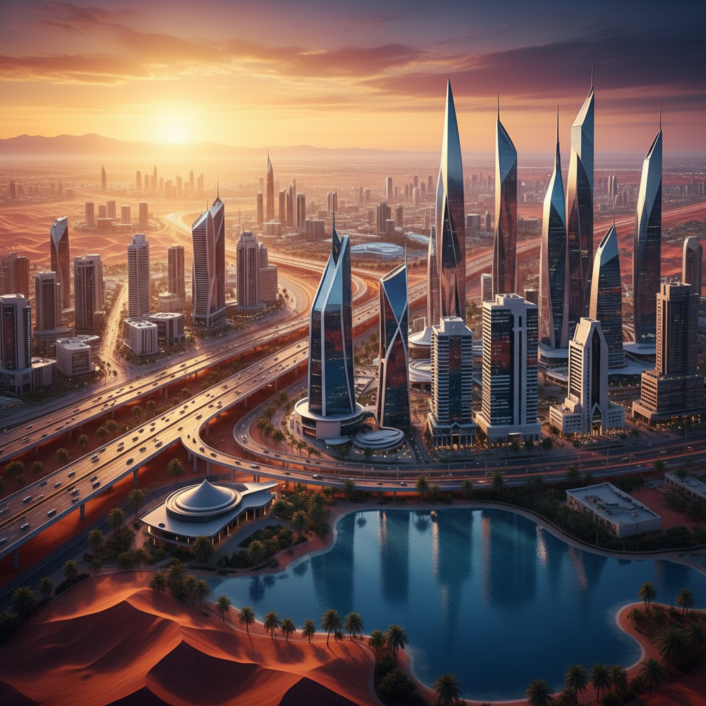 Saudi Arabia cityscape overview modern architecture