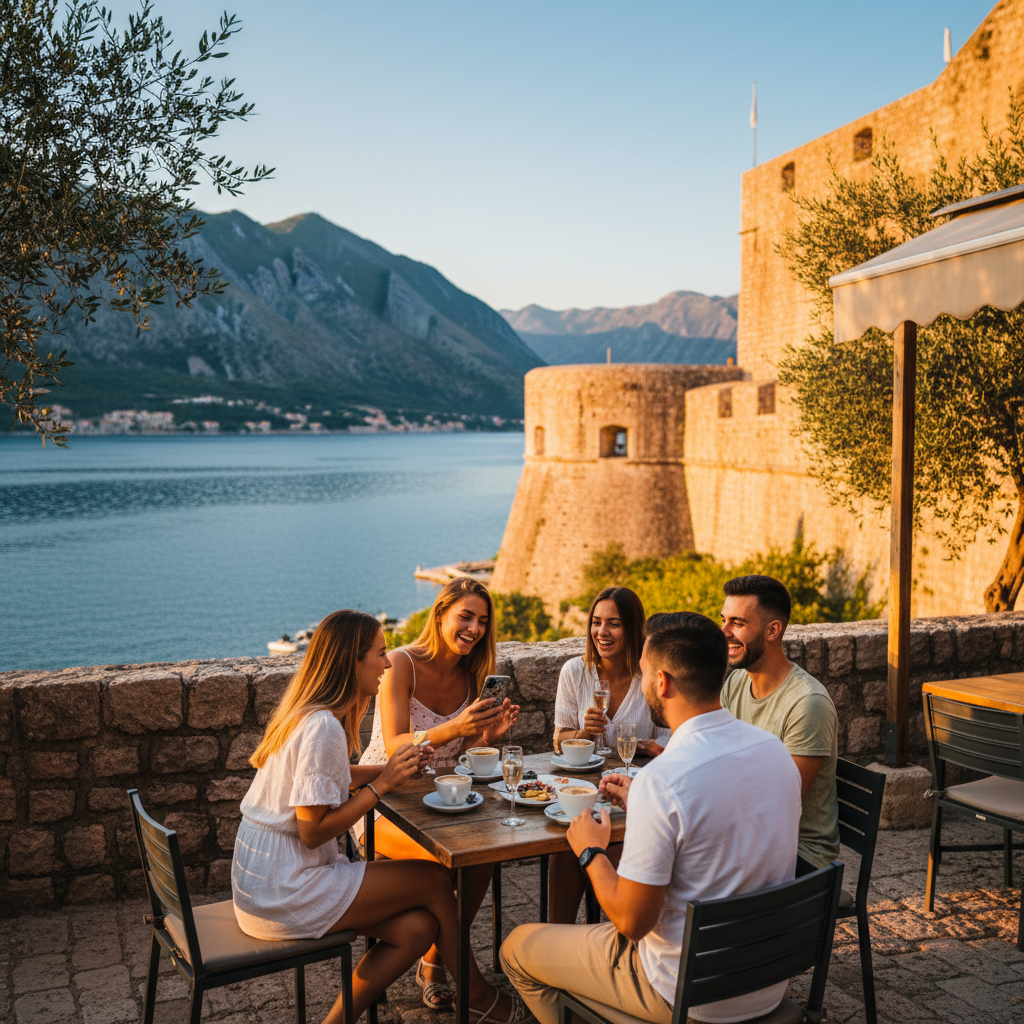 Young people using social media in Serbia and Montenegro horizontal photo