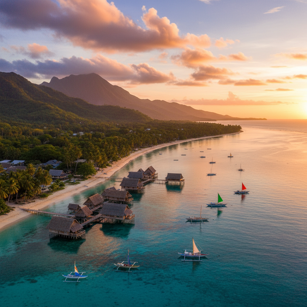 Solomon Islands coastal town