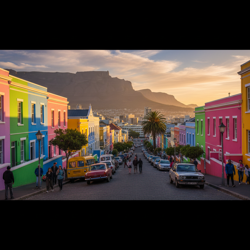 Young adults laughing and chatting at a trendy cafe in South Africa horizontal