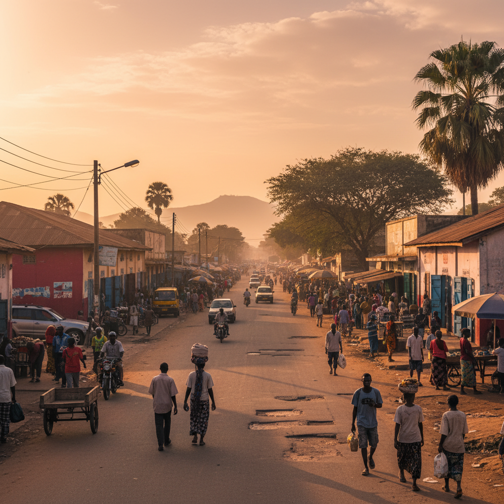 Street scene in Juba, South Sudan
