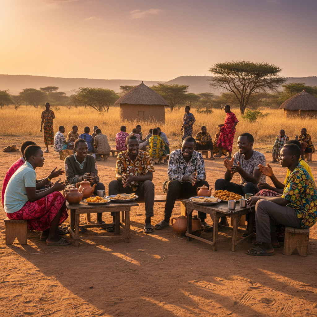 People at a community gathering in South Sudan