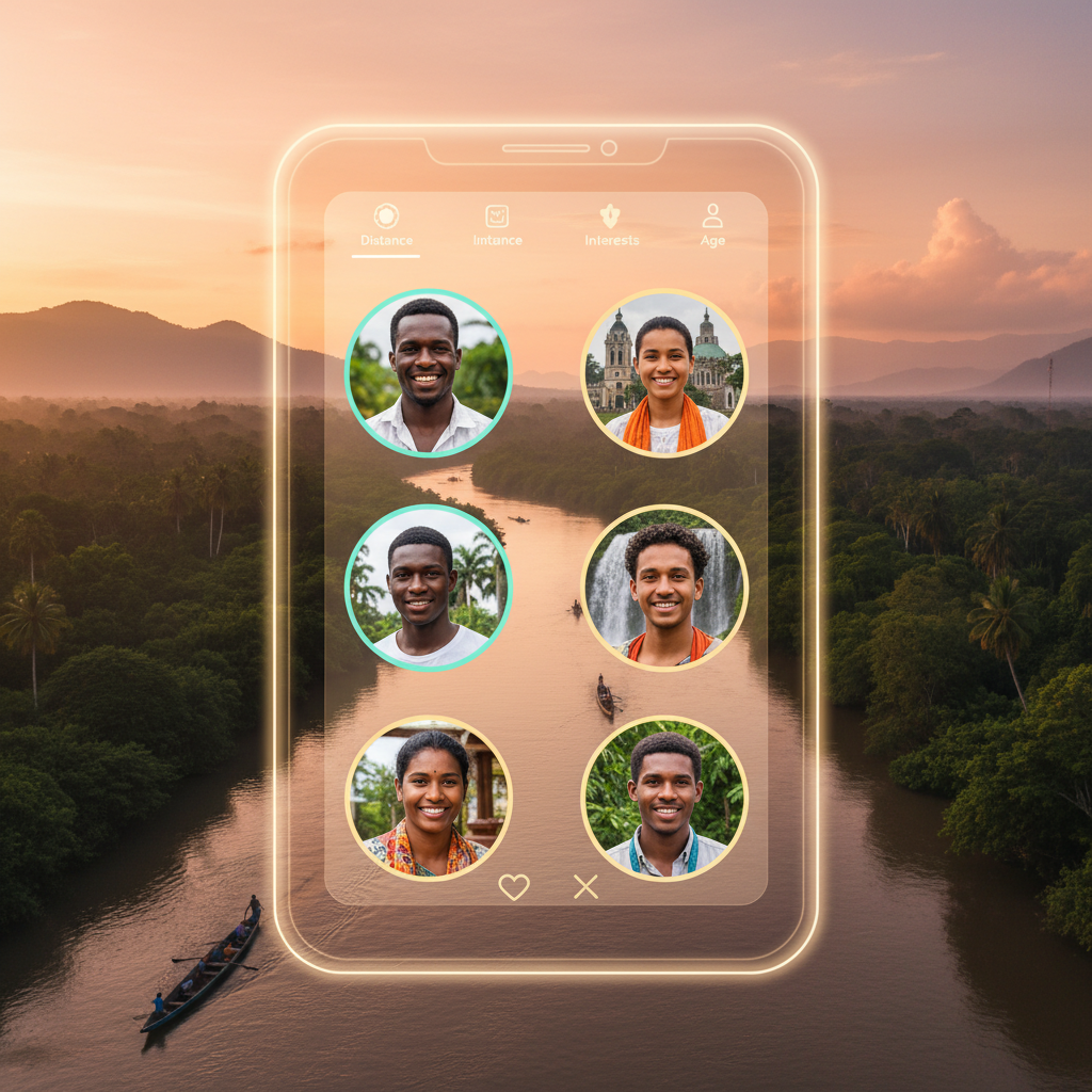 Suriname dating app interface horizontal