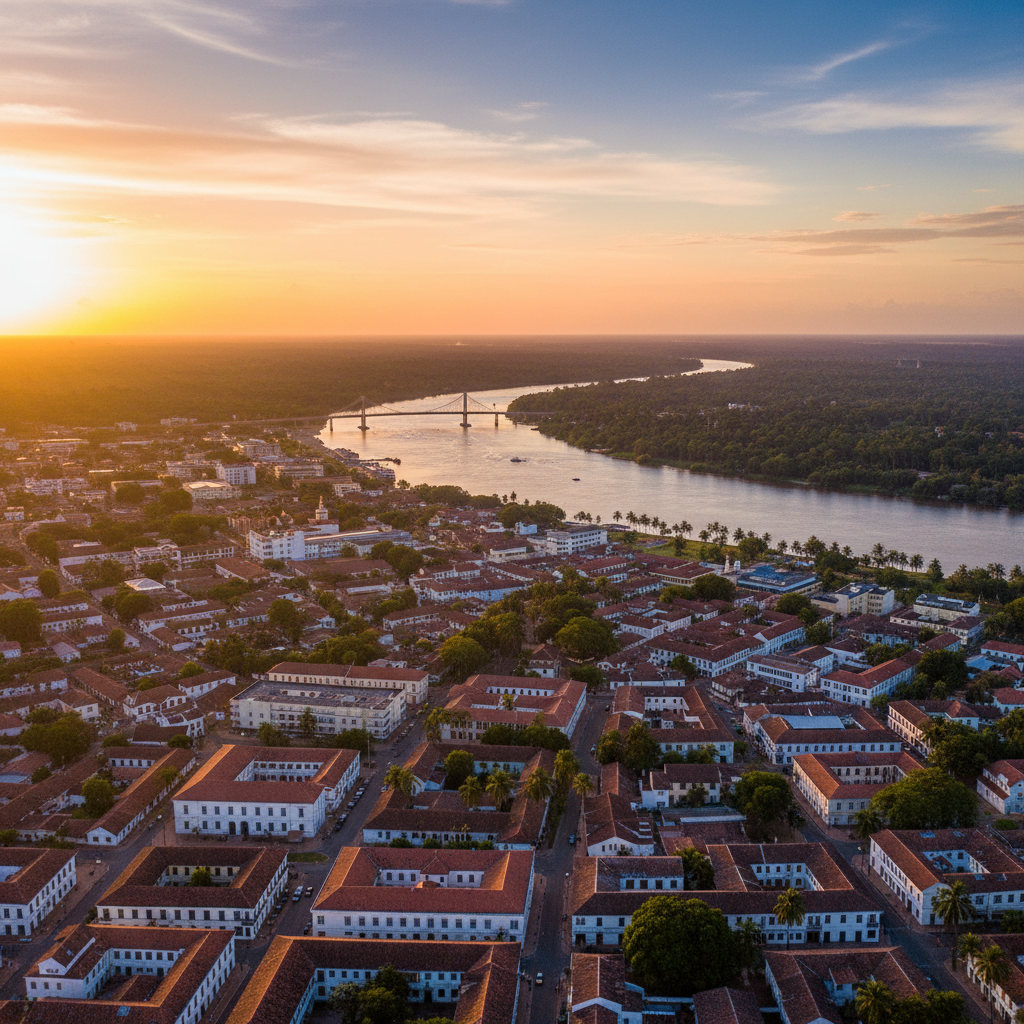 Suriname cityscape overview horizontal