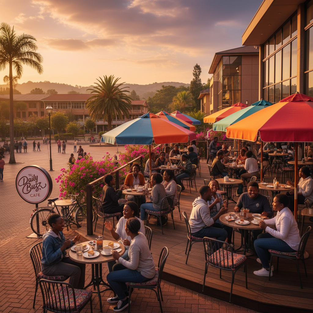 popular cafe meeting spot in Manzini, Eswatini