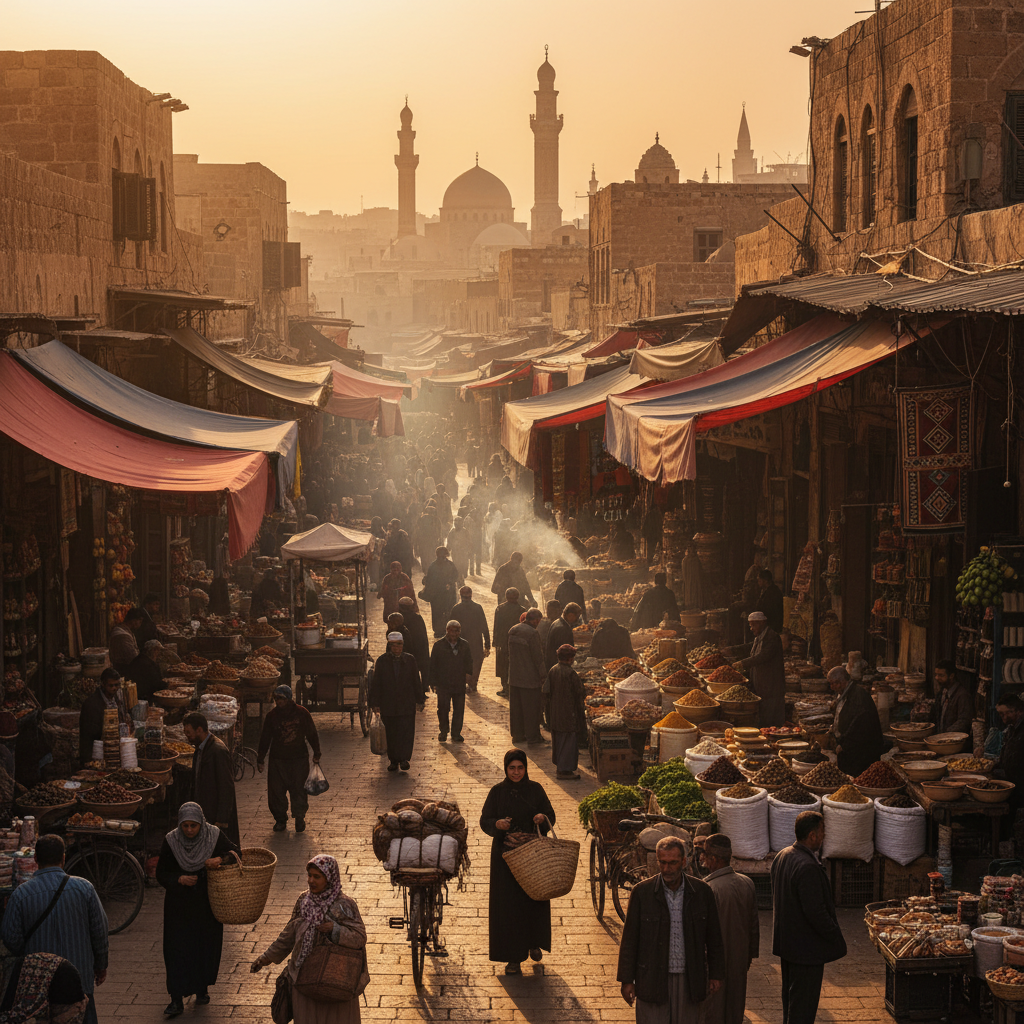 Syrian economy and daily commerce, horizontal