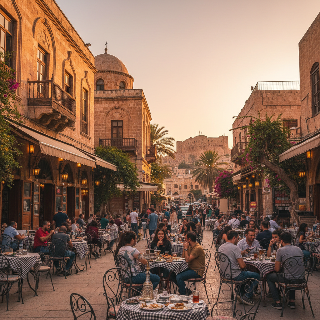 Cafes and restaurants in Syria popular for meetups, horizontal