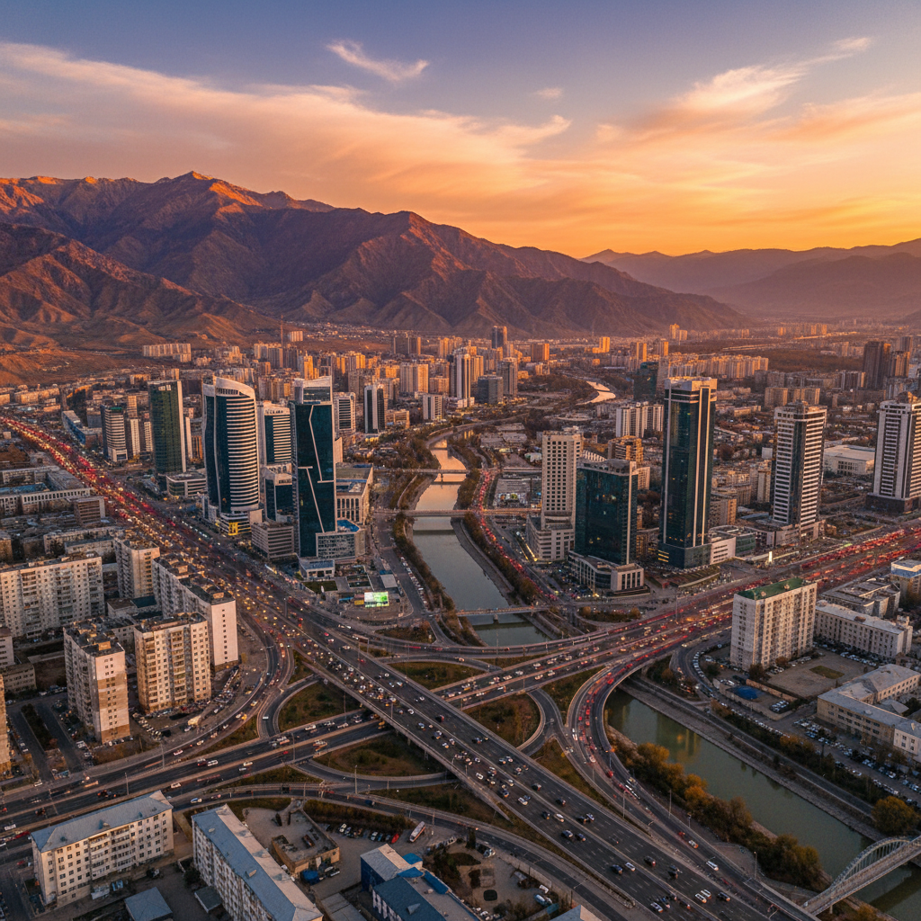 Tajikistan cityscape overview modern urban