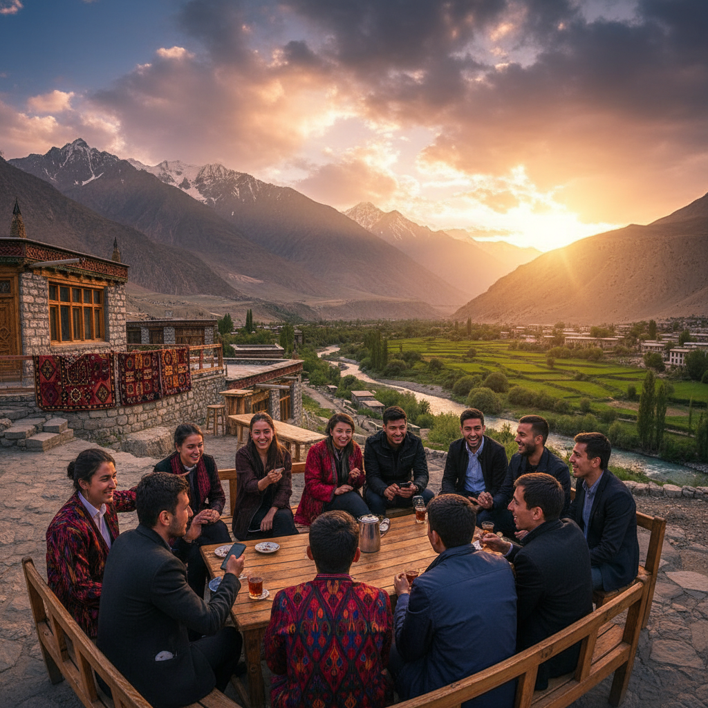 Tajikistan young adults cafe meeting point