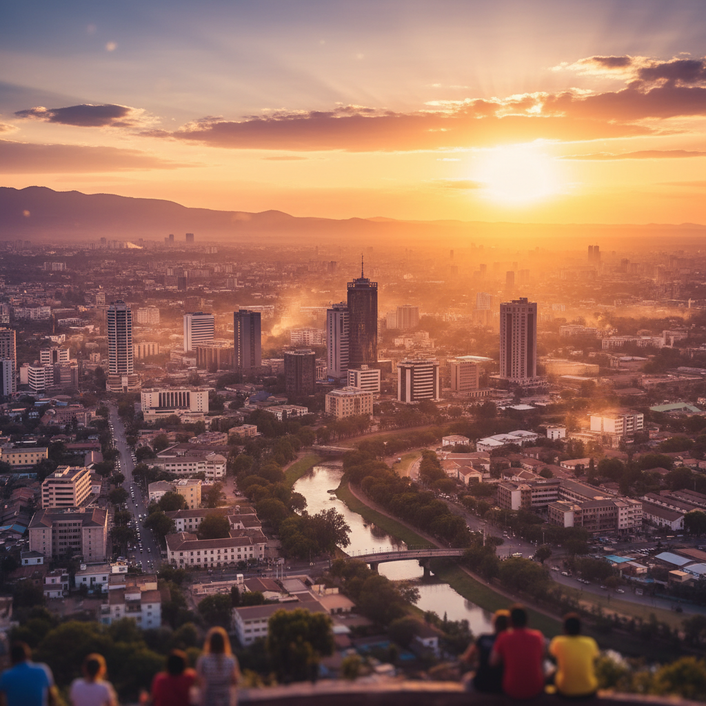 Tanzania cityscape overview horizontal