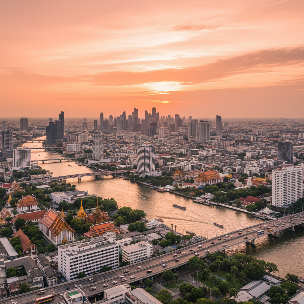 Thailand cityscape overview