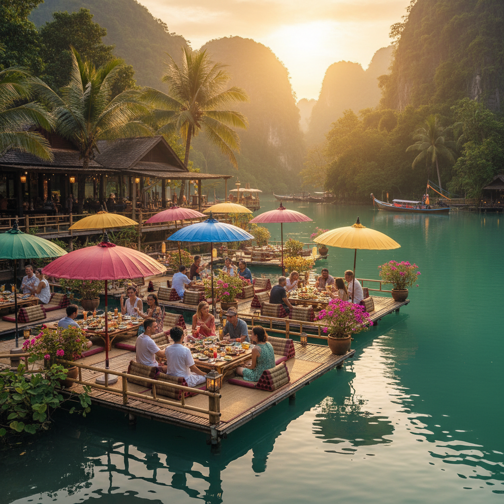 Popular restaurant meeting spot Thailand