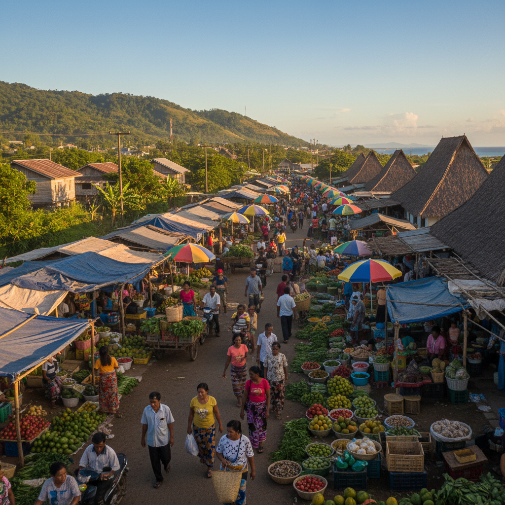 Timor Leste cities Dili architecture local people horizontal